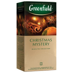 Чай GREENFIELD Christmas Mystery черный 25 пакетиков в конвертах по 1,5 г