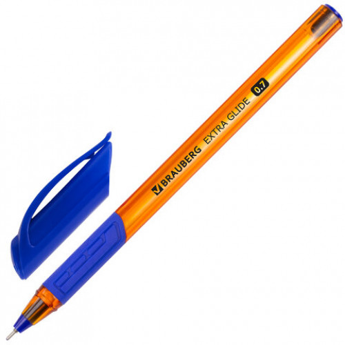 Ручка шариковая масляная BRAUBERG Extra Glide GT Tone Orange СИНЯЯ 0,7 мм