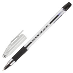 Ручка шариковая масляная с грипом BRAUBERG Model-XL ORIGINAL ЧЕРНАЯ узел 0,7 мм линия письма 0,35 мм