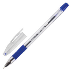 Ручка шариковая масляная с грипом BRAUBERG Model-XL ORIGINAL СИНЯЯ узел 0,7 мм линия письма 0,35 мм