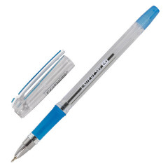 Ручка шариковая масляная с грипом BRAUBERG i-Rite GT SKY СИНЯЯ узел 0,4 мм линия письма 0,2 мм