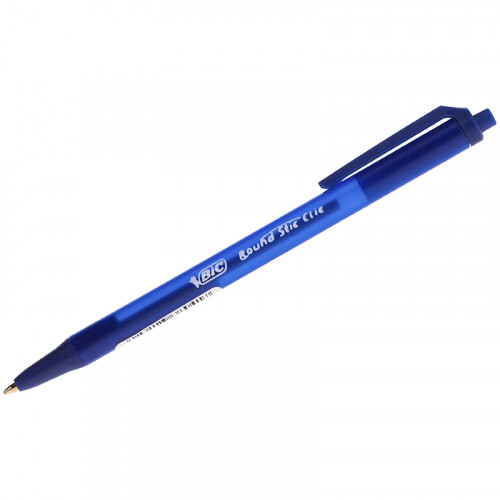 Ручка шариковая автоматическая Bic Round Stic Cliс синяя 1,0мм
