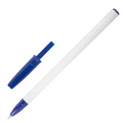Ручка шариковая масляная BRAUBERG Stick Medium СИНЯЯ узел 1 мм линия письма 0,5 мм