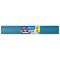 Мешки для мусора 120л OfficeClean ПВД 70*110см 40 мкм 10шт особо прочные синие в рулоне