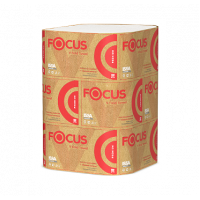Полотенца бумажные для диспенсера FOCUS 2хслойные V cложение белые 200л/уп  20,5х23 см