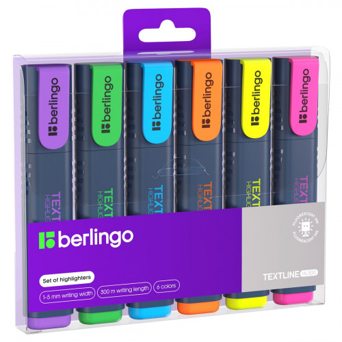 Набор текстовыделителей Berlingo Textline HL500 6 цветов 1-5мм