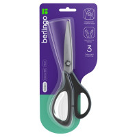 Ножницы Berlingo Easycut 350 18см серые эргономичные ручки мягкие вставки
