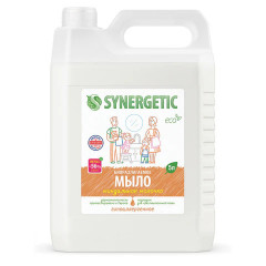 Мыло жидкое 5 л SYNERGETIC Миндальное молочко гипоаллергенное биоразлагаемое