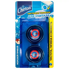 Таблетки чистящие для унитаза 2 шт х 50 г CHIRTON Чиртон Морской Прибой