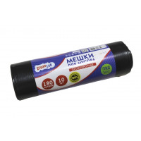 Пакеты для мусора CLEANLAB 180л 10шт/рул черные 90x110см 40мкм